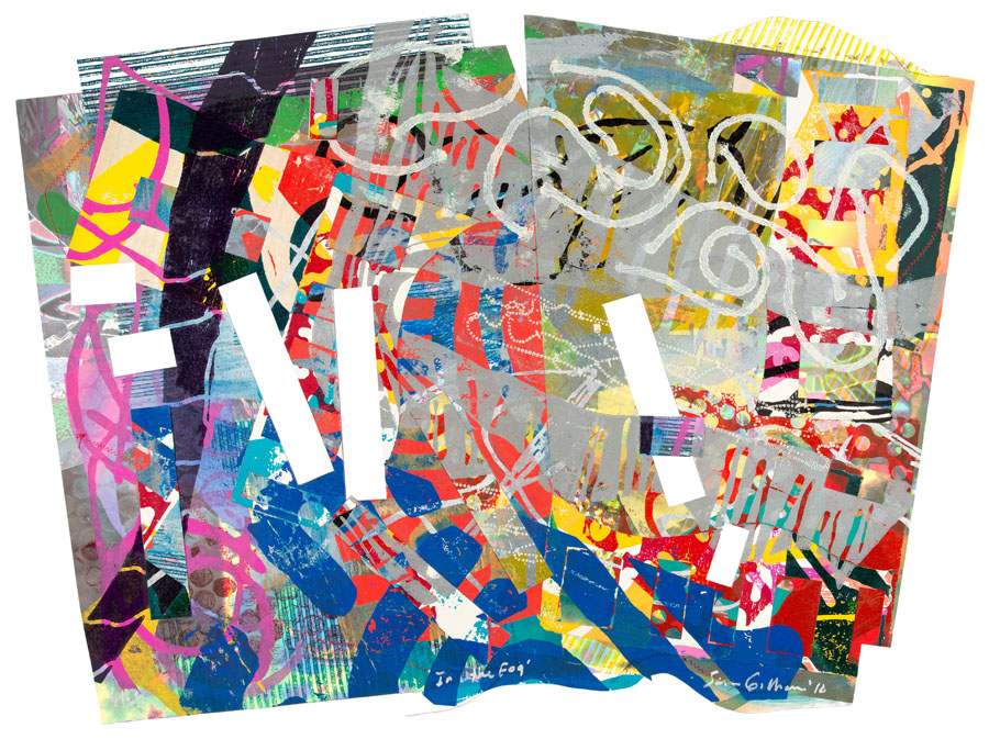 Image Credit:Sam Gilliam, In The Fog, 2010, mixed media on paper, Collection of the Maier Museum of Art at Randolph College 